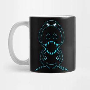 Tyrannosaurus rex fisheye lens blue Mug